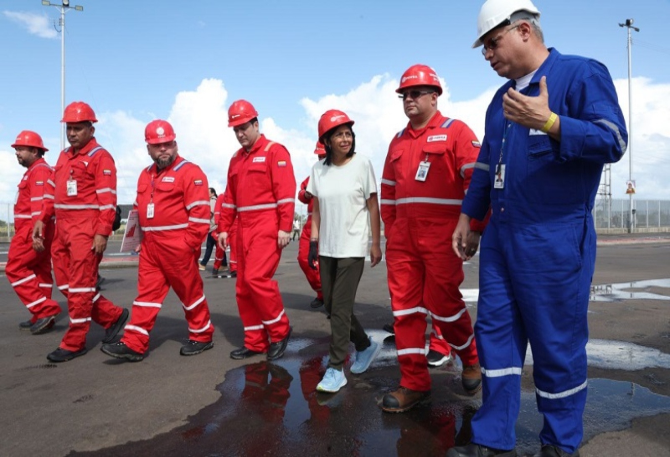 Delcy Rodríguez realiza recorrido de inspección de la Faja Petrolífera del Orinoco