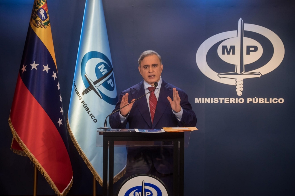 Fotografía de archivo, tomada el pasado 26 de enero, en la que se registró al fiscal general de Venezuela, Tarek William Saab, durante una rueda de prensa, en la sede principal del Ministerio Publico, en Caracas (Venezuela). EFE/Miguel Gutierrez