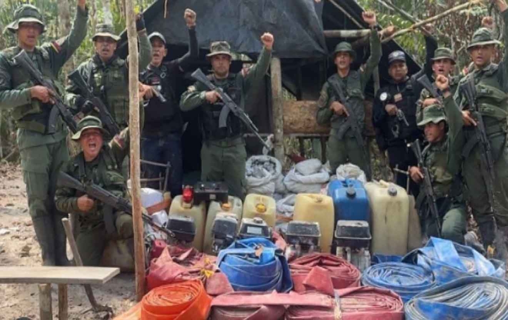 FANB desmanteló nuevo campamento de minería ilegal en Amazonas