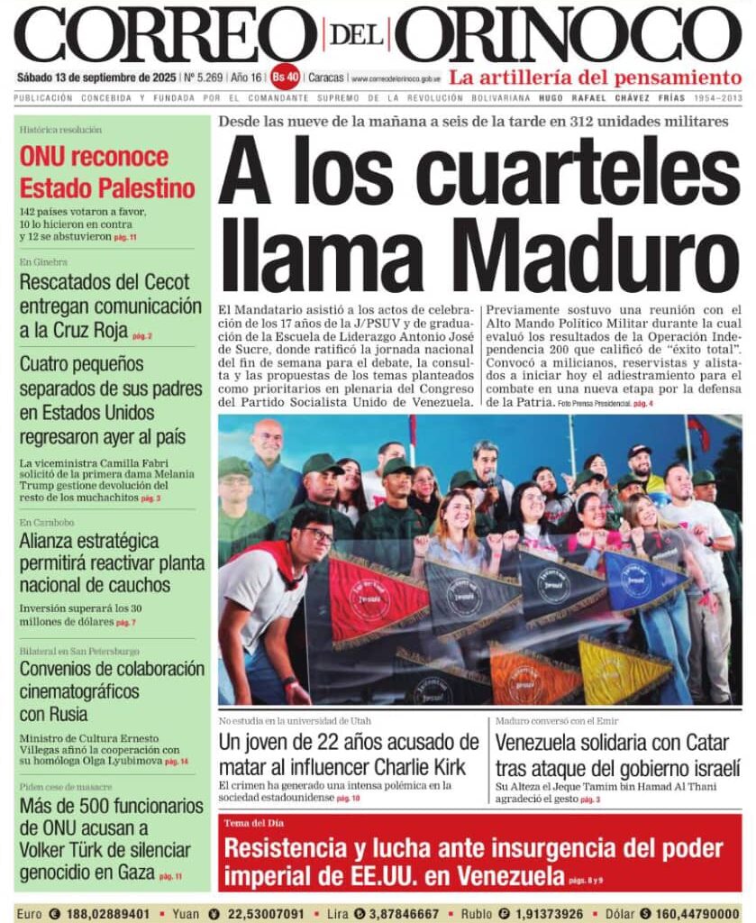 Edición Impresa Correo del Orinoco N° 5.269