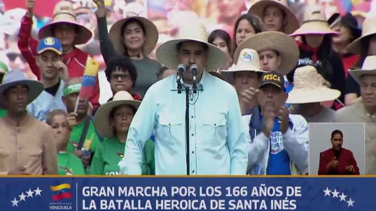 Presidente Maduro lidera marcha conmemorativa por los 166 años de la Batalla de Santa Inés