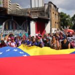 Mujeres del sector eléctrico exigen la liberación del Presidente Nicolás Maduro y su esposa Cilia Flores