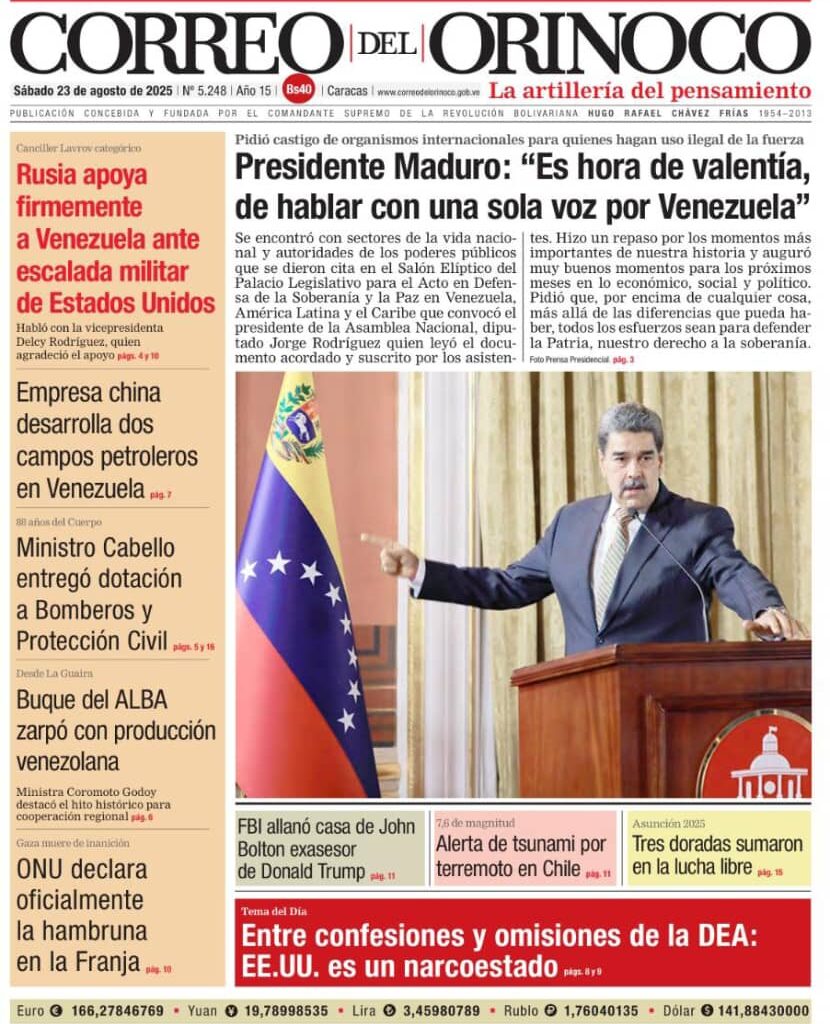 Edición Impresa Correo del Orinoco N° 5.248