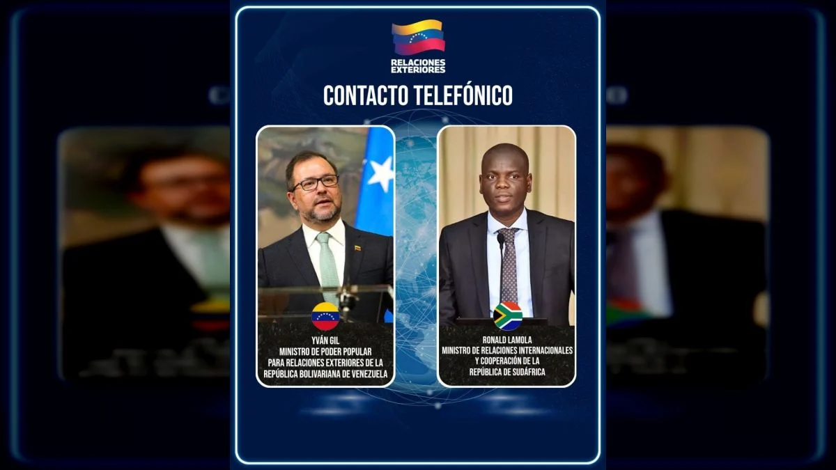 Sudáfrica ratifica apoyo a Venezuela