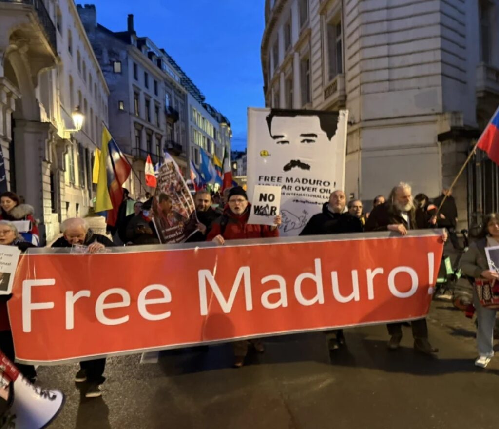 Se movilizan en Bruselas para exigir la liberación de Maduro y Cilia